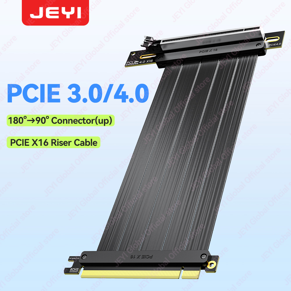 Pcie 4.0 X16 Riser Cable 90 Degree - Кабель-удлинитель JEYI PCIe 4.0 Riser 90