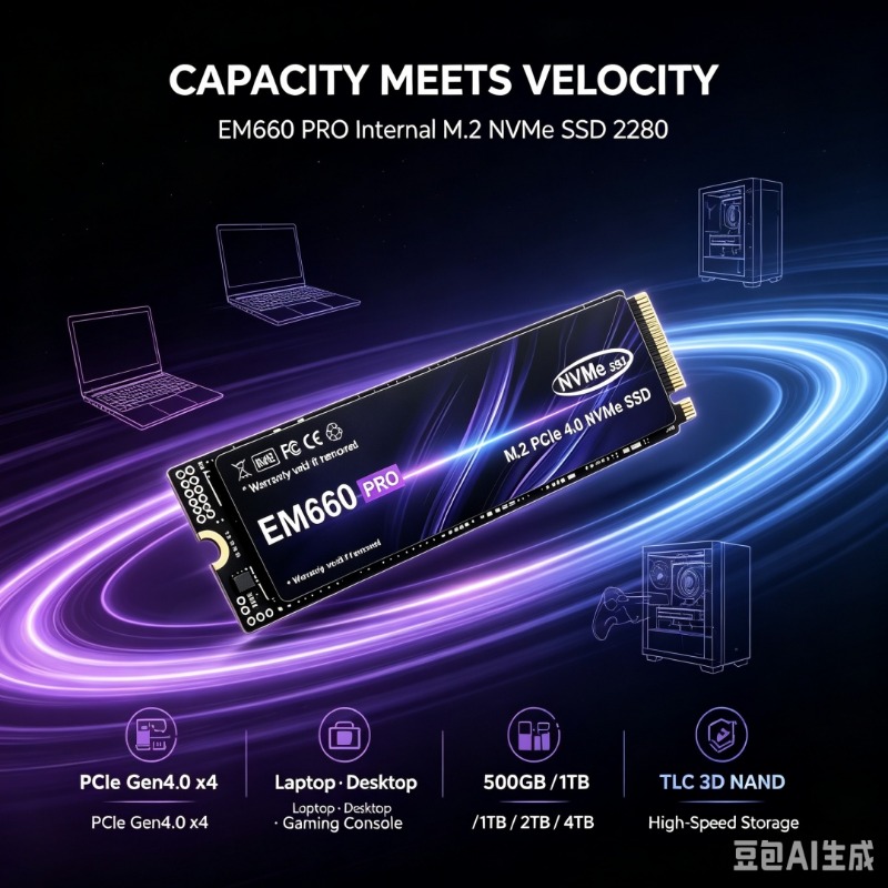 M.2 Nvme 4Tb Pcie 4.0 Ssd - EM660 M.2 2280 NVMe PCIe 4.0
