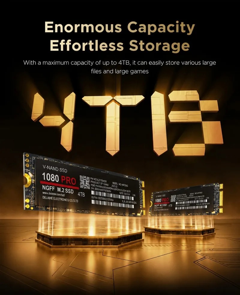 100% оригинальный SSD 1080PRO  – обзор и цена M.2 Nvme 4Tb Pcie 4.0 Ssd