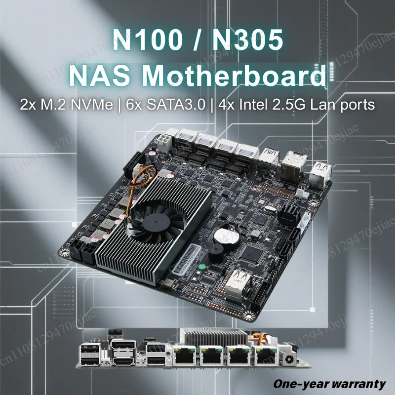Материнская плата N100 для NAS – обзор и цена Nas Motherboard N100 6 Sata