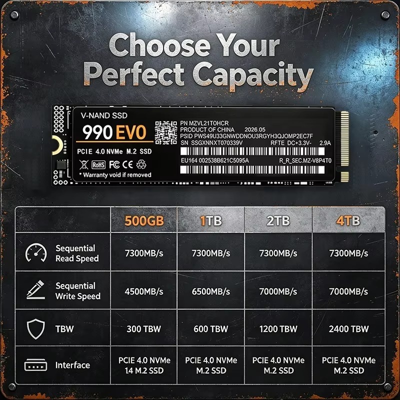 990 EVO M.2 2280 NVMe PCIe 4.0 – обзор и цена M.2 Nvme 4Tb Pcie 4.0 Ssd